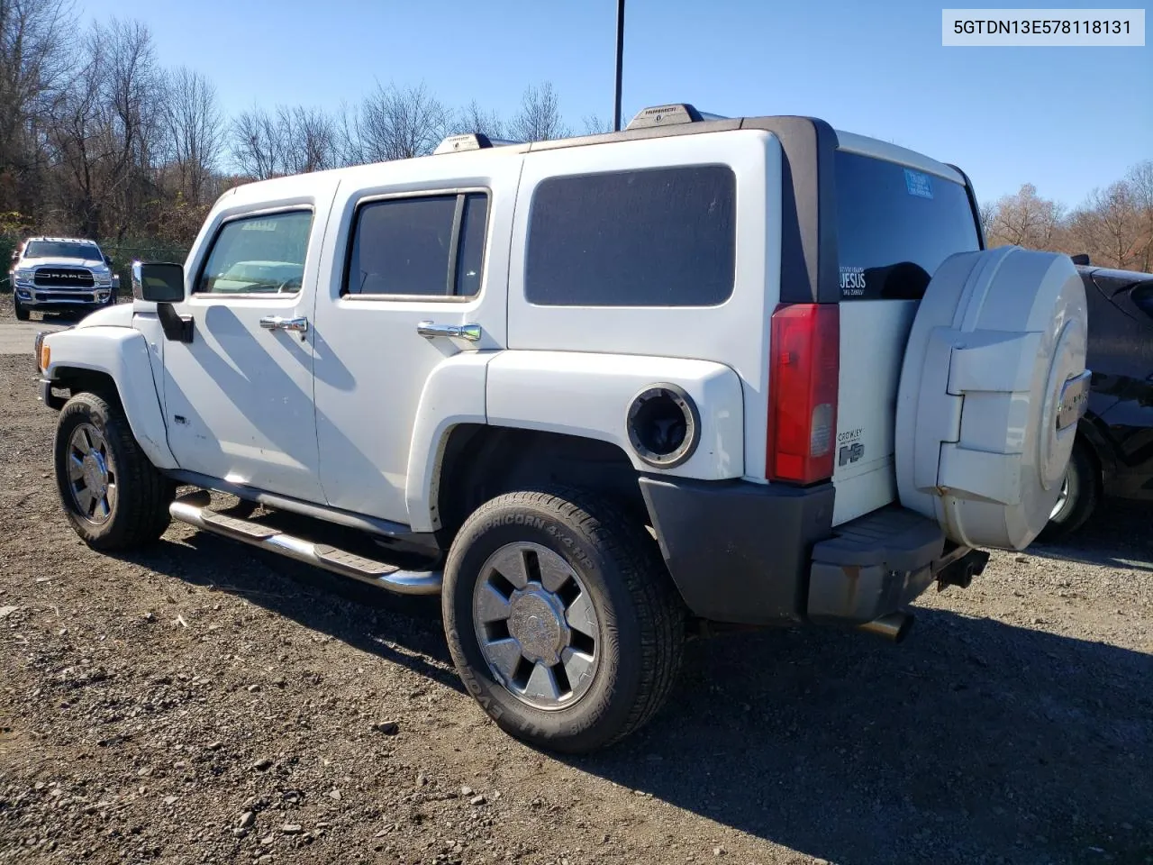 2007 Hummer H3 VIN: 5GTDN13E578118131 Lot: 79764704