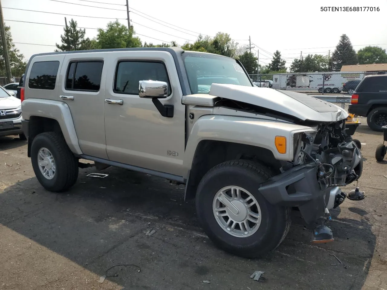 2008 Hummer H3 VIN: 5GTEN13E688177016 Lot: 64274524