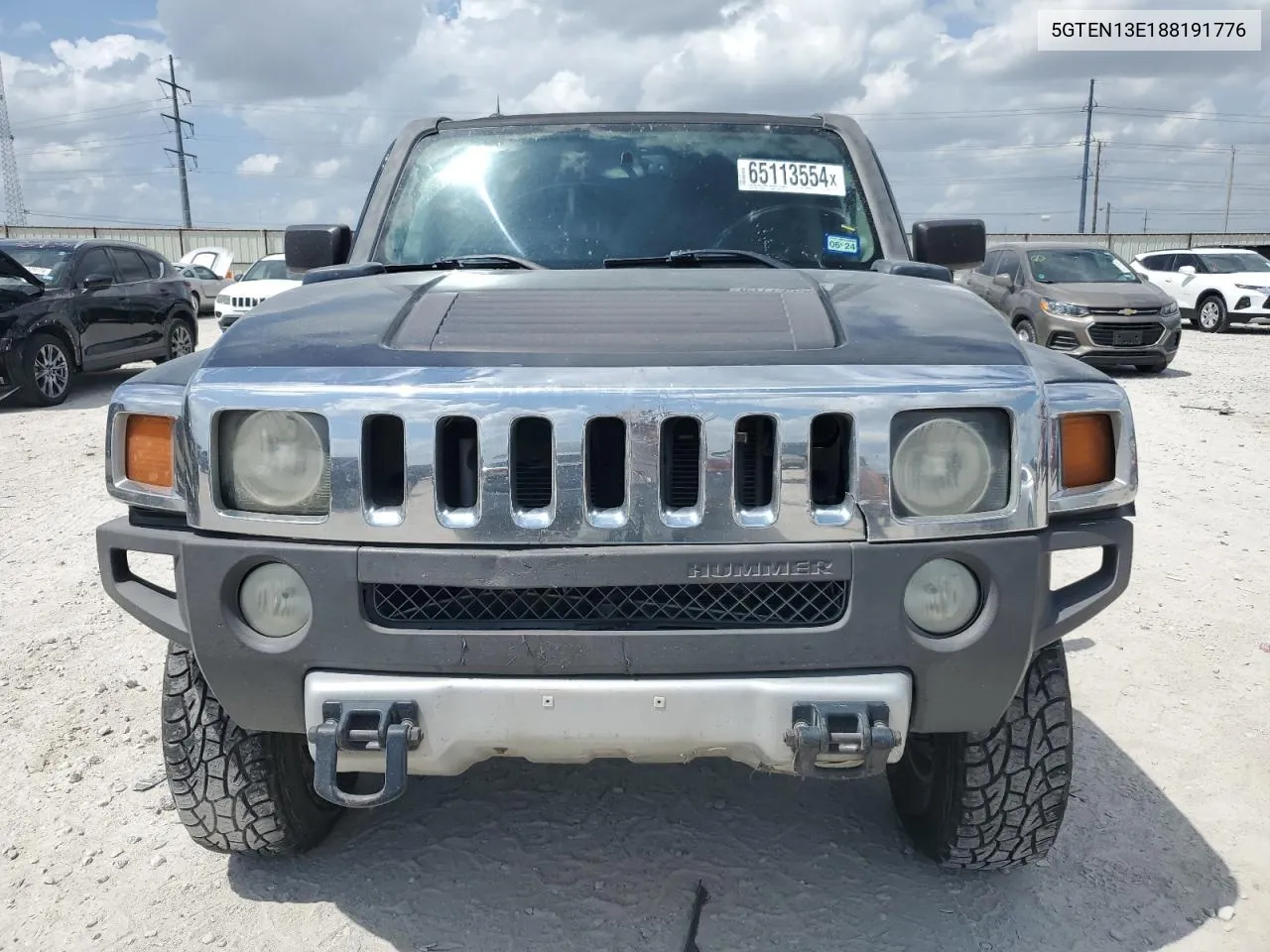 2008 Hummer H3 VIN: 5GTEN13E188191776 Lot: 65113554