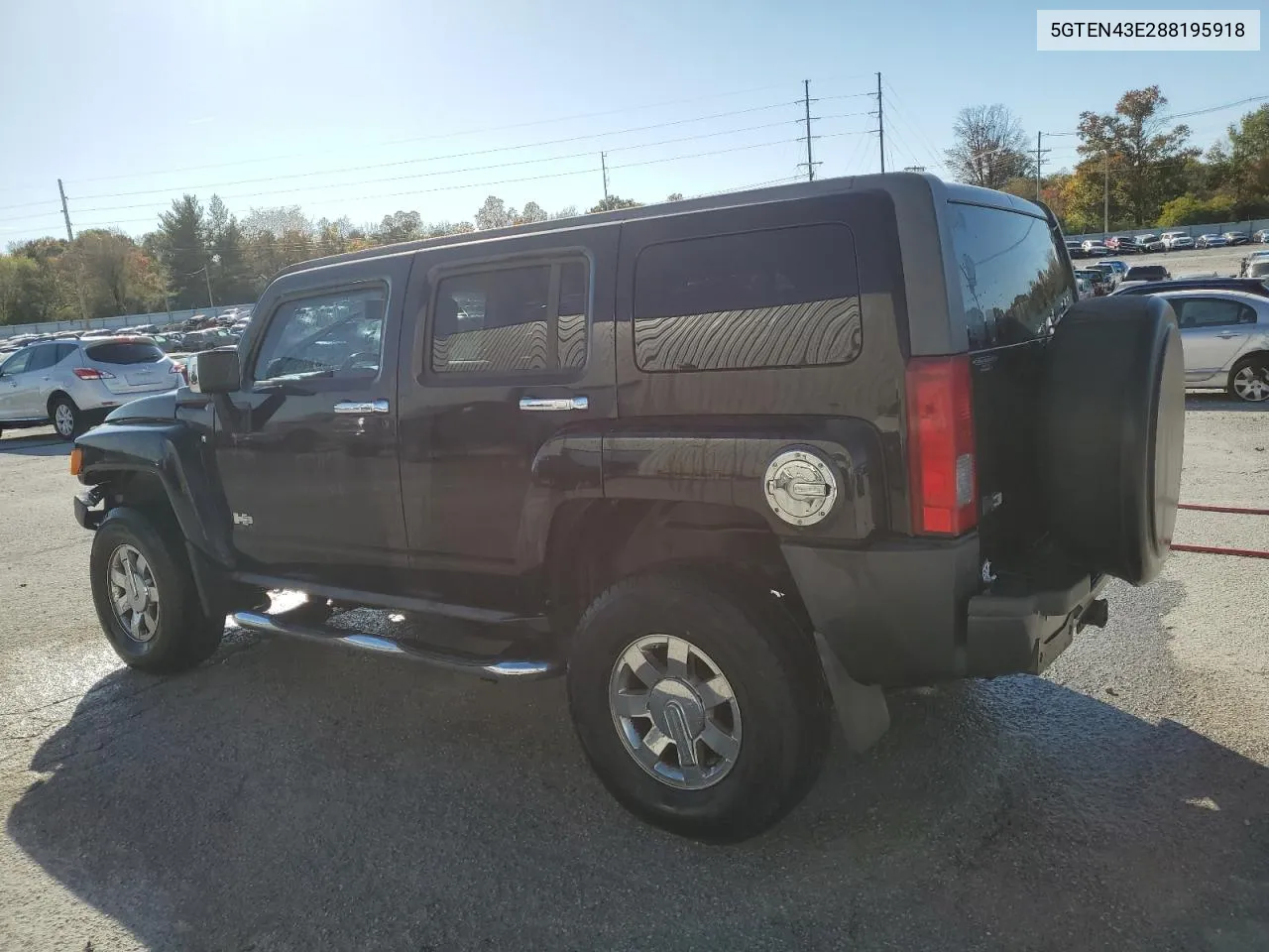 2008 Hummer H3 Luxury VIN: 5GTEN43E288195918 Lot: 76897894