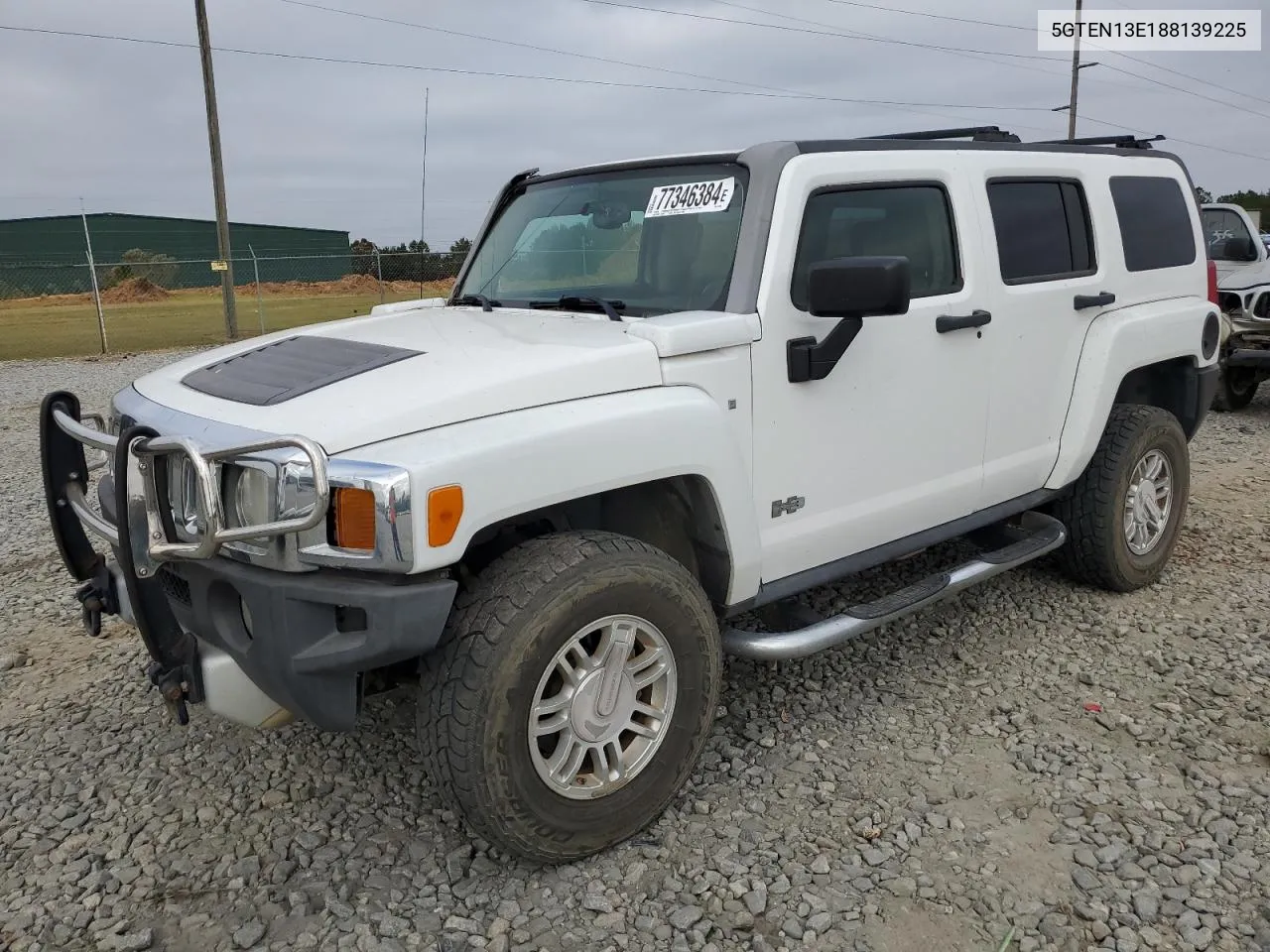 2008 Hummer H3 VIN: 5GTEN13E188139225 Lot: 77346384