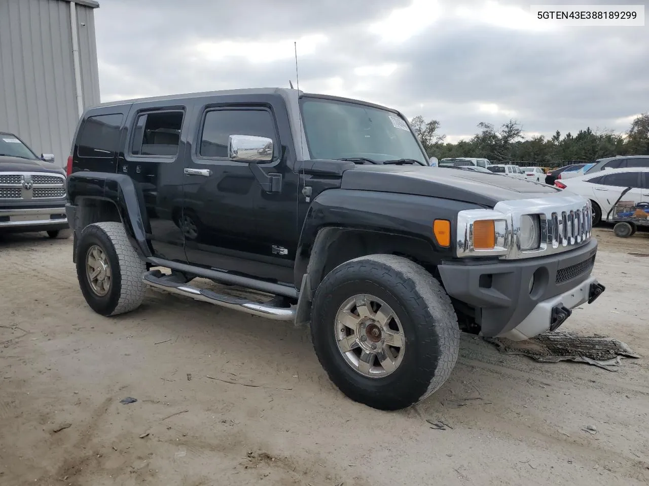 2008 Hummer H3 Luxury VIN: 5GTEN43E388189299 Lot: 77848644