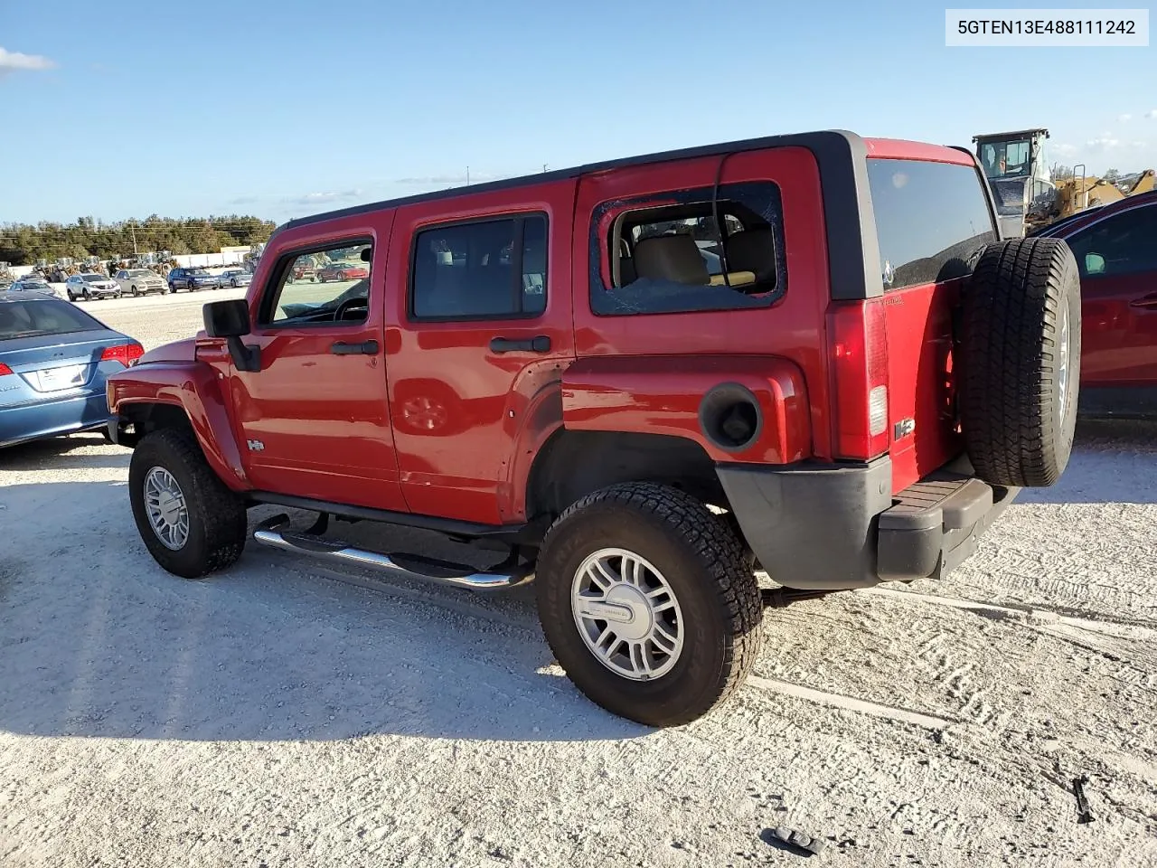 2008 Hummer H3 VIN: 5GTEN13E488111242 Lot: 78488954