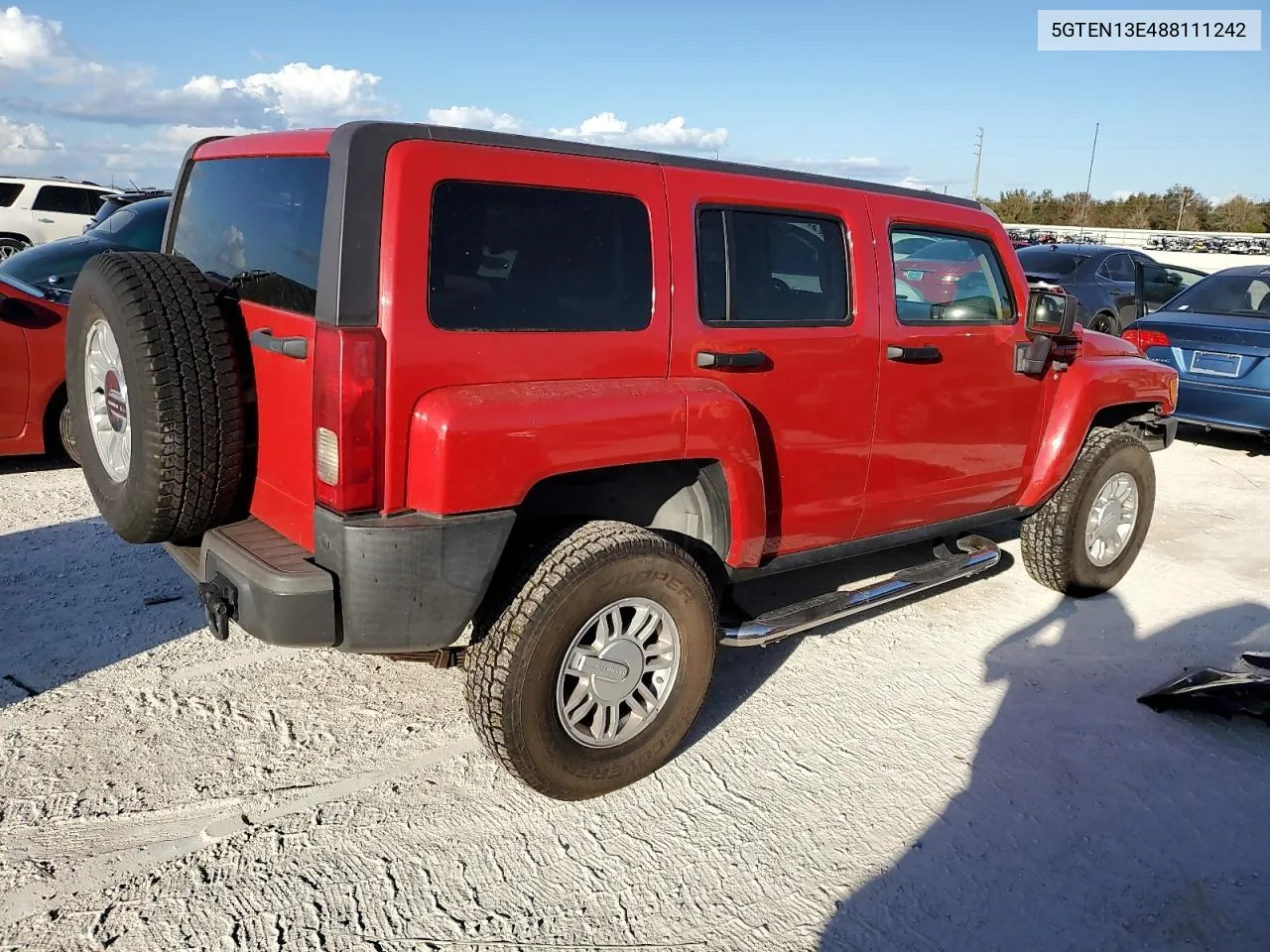 2008 Hummer H3 VIN: 5GTEN13E488111242 Lot: 78488954