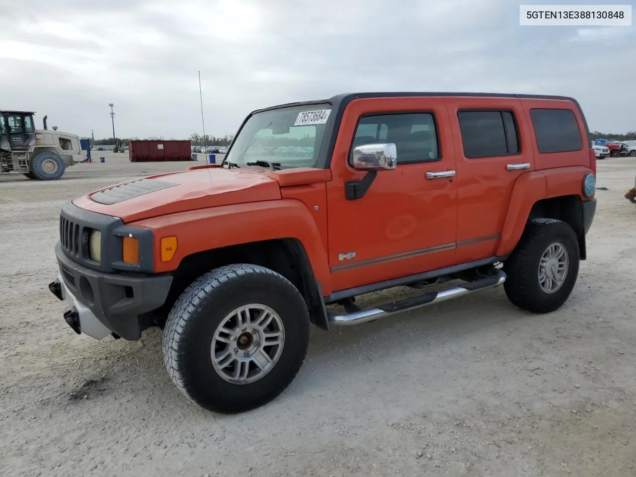 2008 Hummer H3 VIN: 5GTEN13E388130848 Lot: 78573684