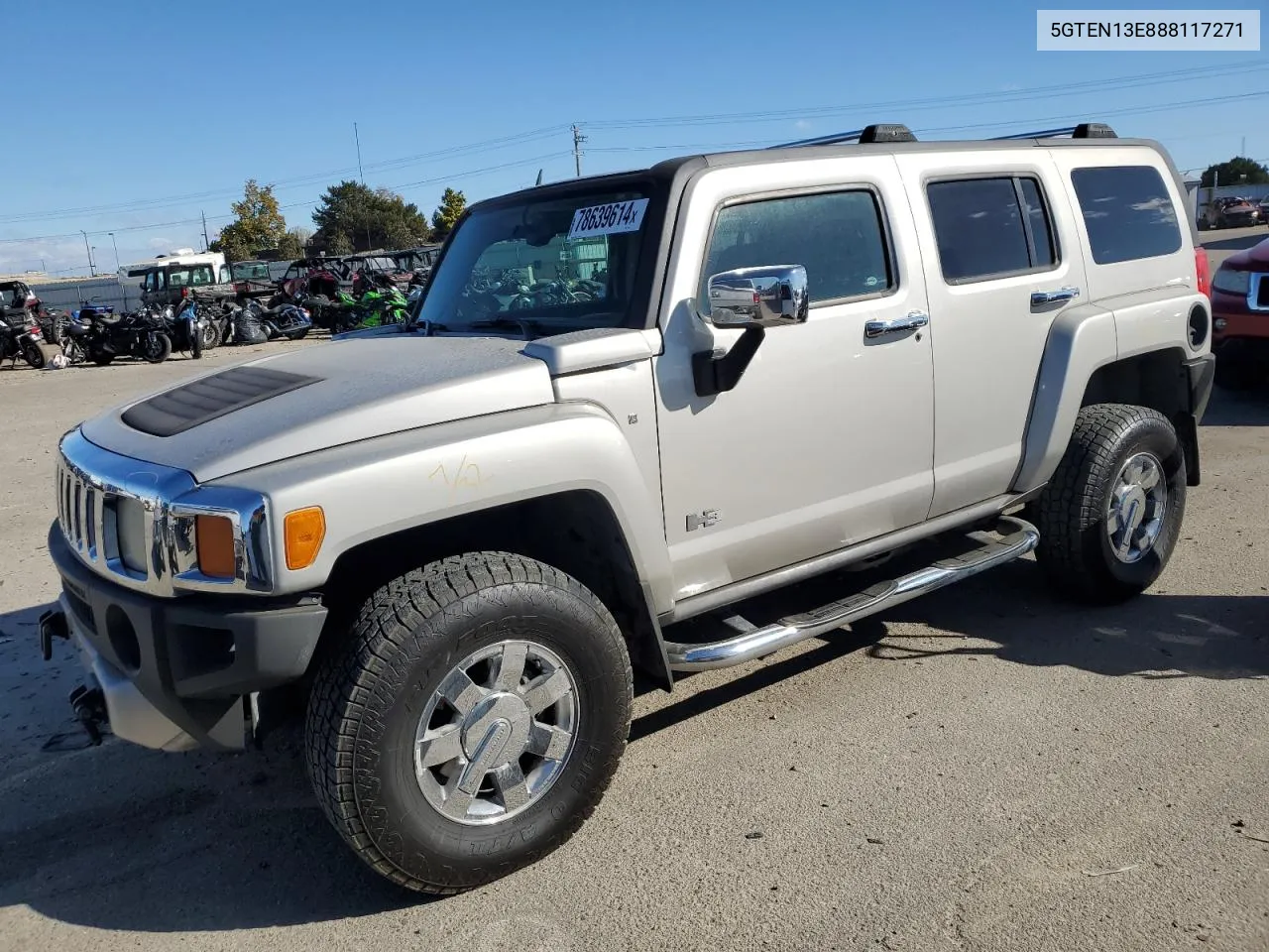 2008 Hummer H3 VIN: 5GTEN13E888117271 Lot: 78639614