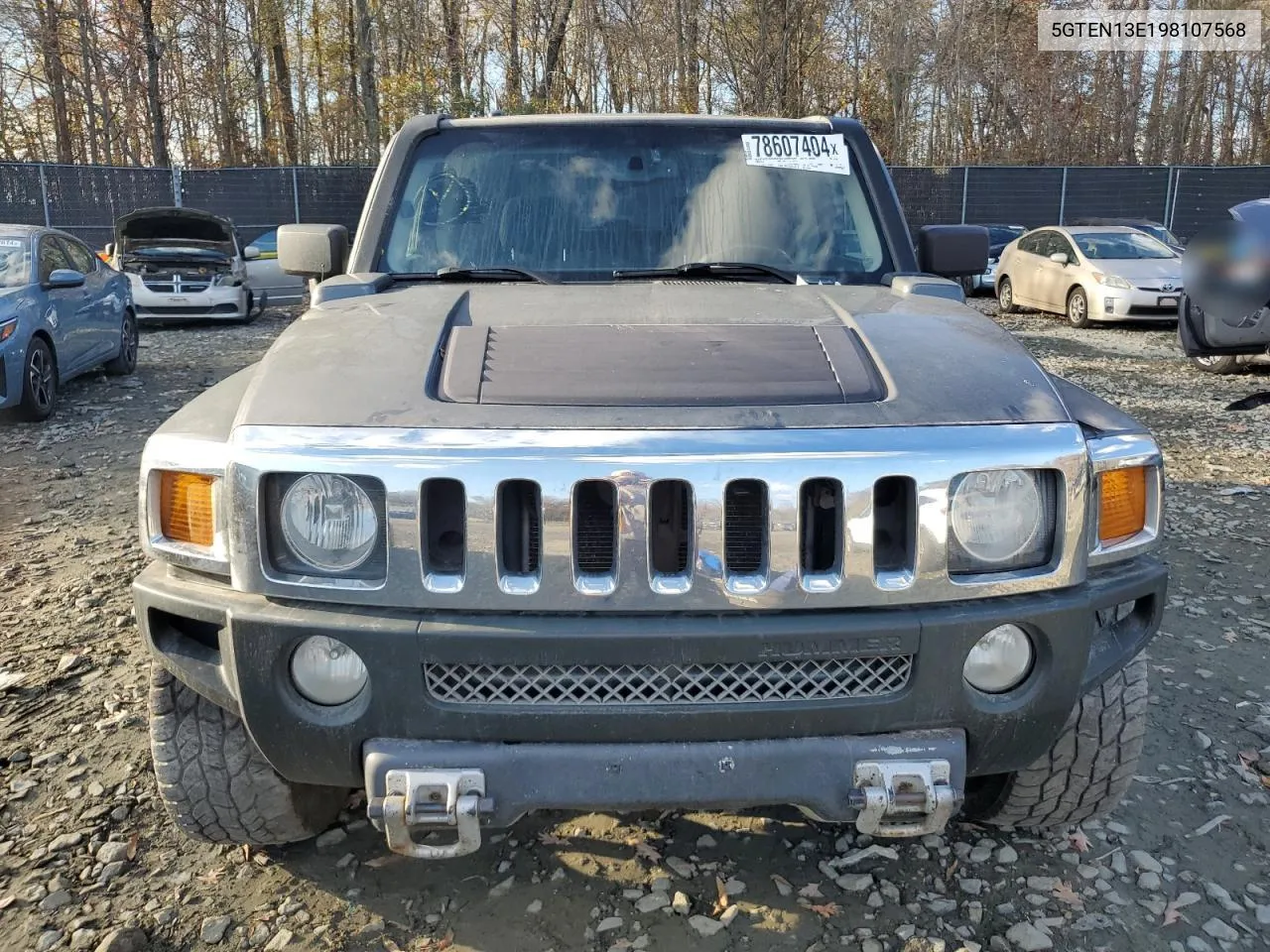 2009 Hummer H3 VIN: 5GTEN13E198107568 Lot: 78607404