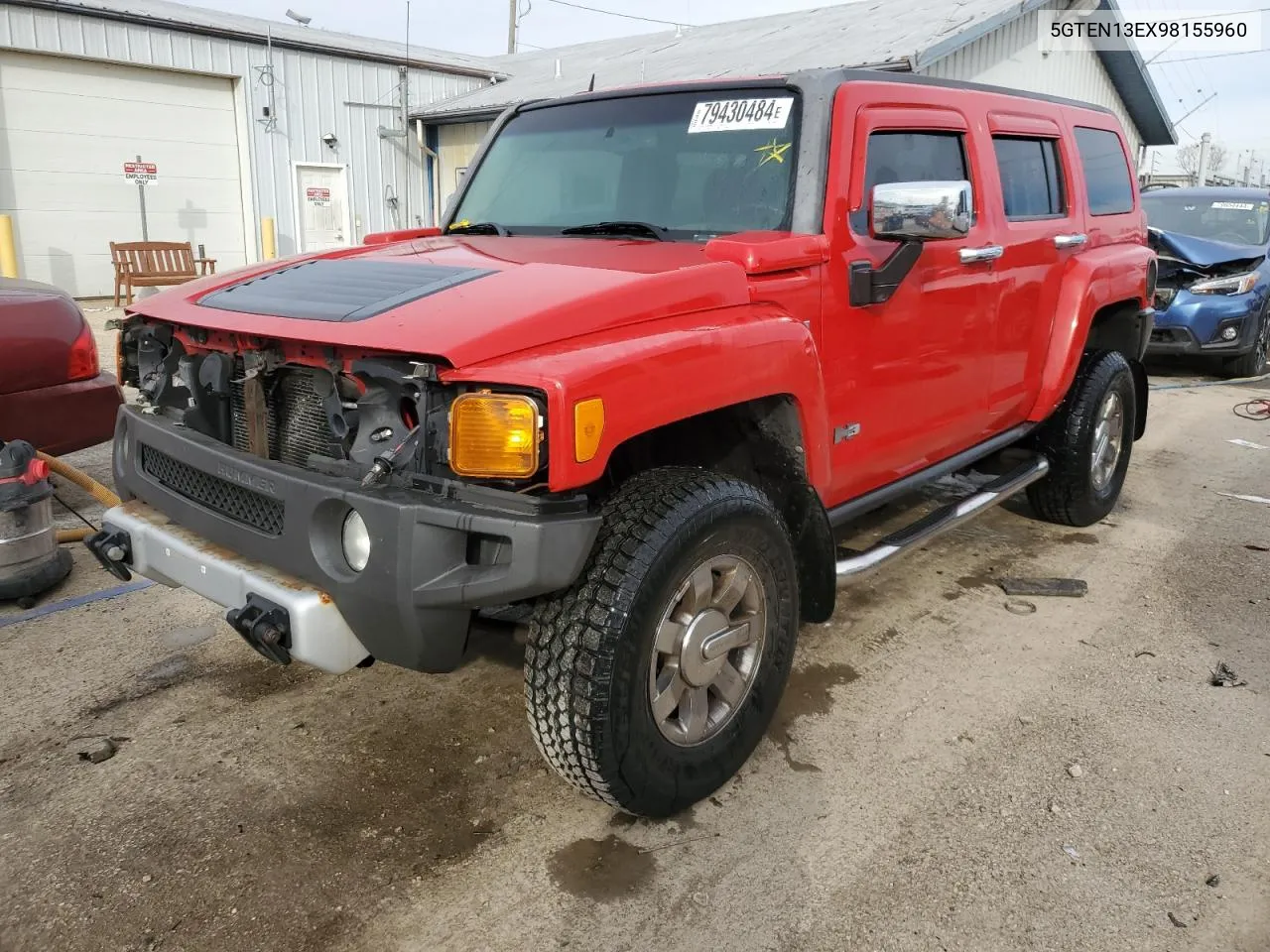 2009 Hummer H3 VIN: 5GTEN13EX98155960 Lot: 79430484