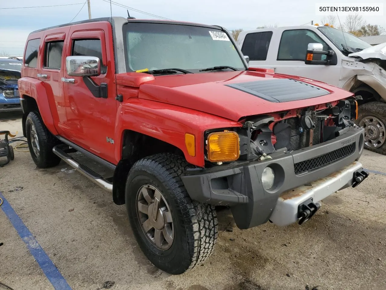 2009 Hummer H3 VIN: 5GTEN13EX98155960 Lot: 79430484