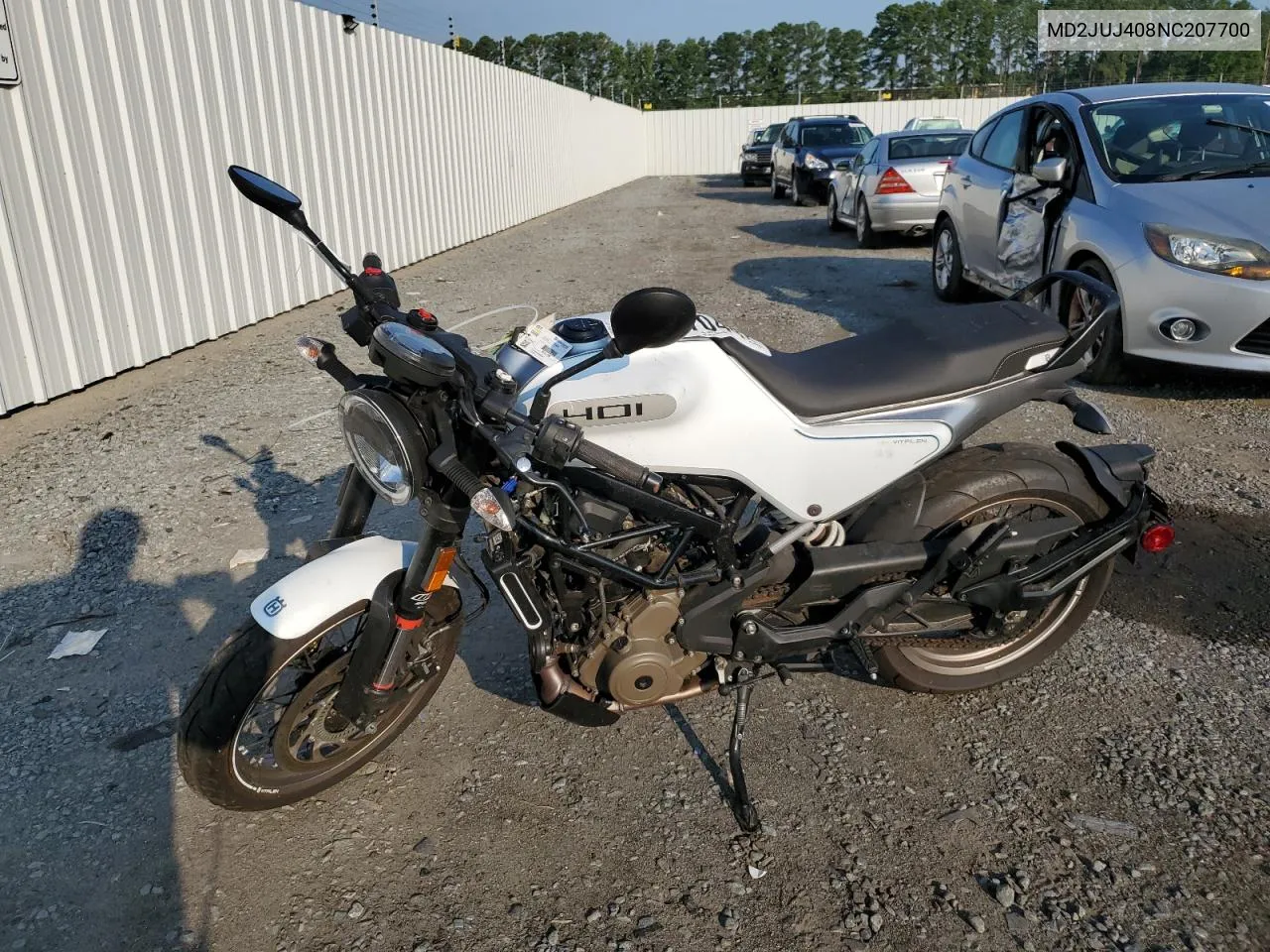 2022 Husqvarna Vitpilen 401/Svartpilen 401 VIN: MD2JUJ408NC207700 Lot: 63057044