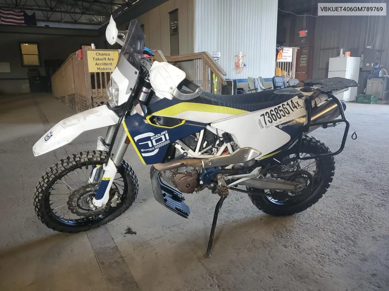 2016 Husqvarna 701 Enduro VIN: VBKUET406GM789769 Lot: 73685614