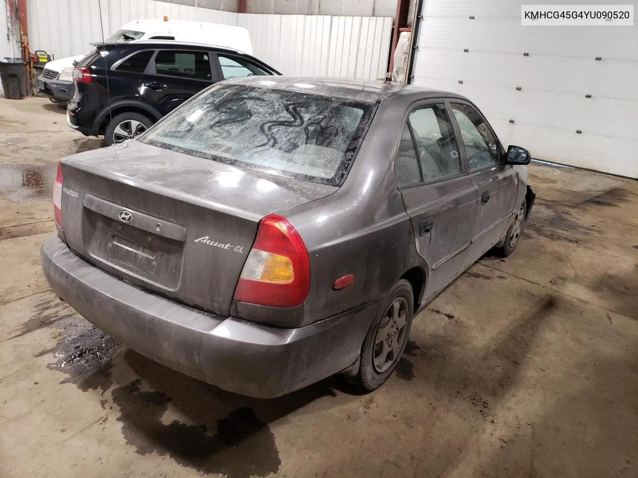 2000 Hyundai Accent Gl VIN: KMHCG45G4YU090520 Lot: 79705864