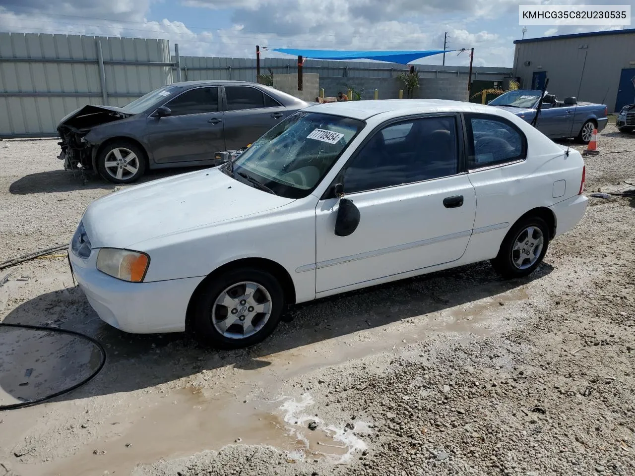 2002 Hyundai Accent Gs VIN: KMHCG35C82U230535 Lot: 77709454