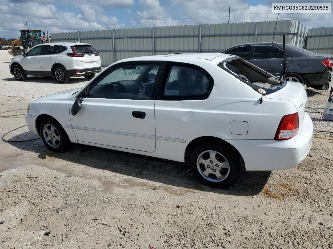 2002 Hyundai Accent Gs VIN: KMHCG35C82U230535 Lot: 77709454