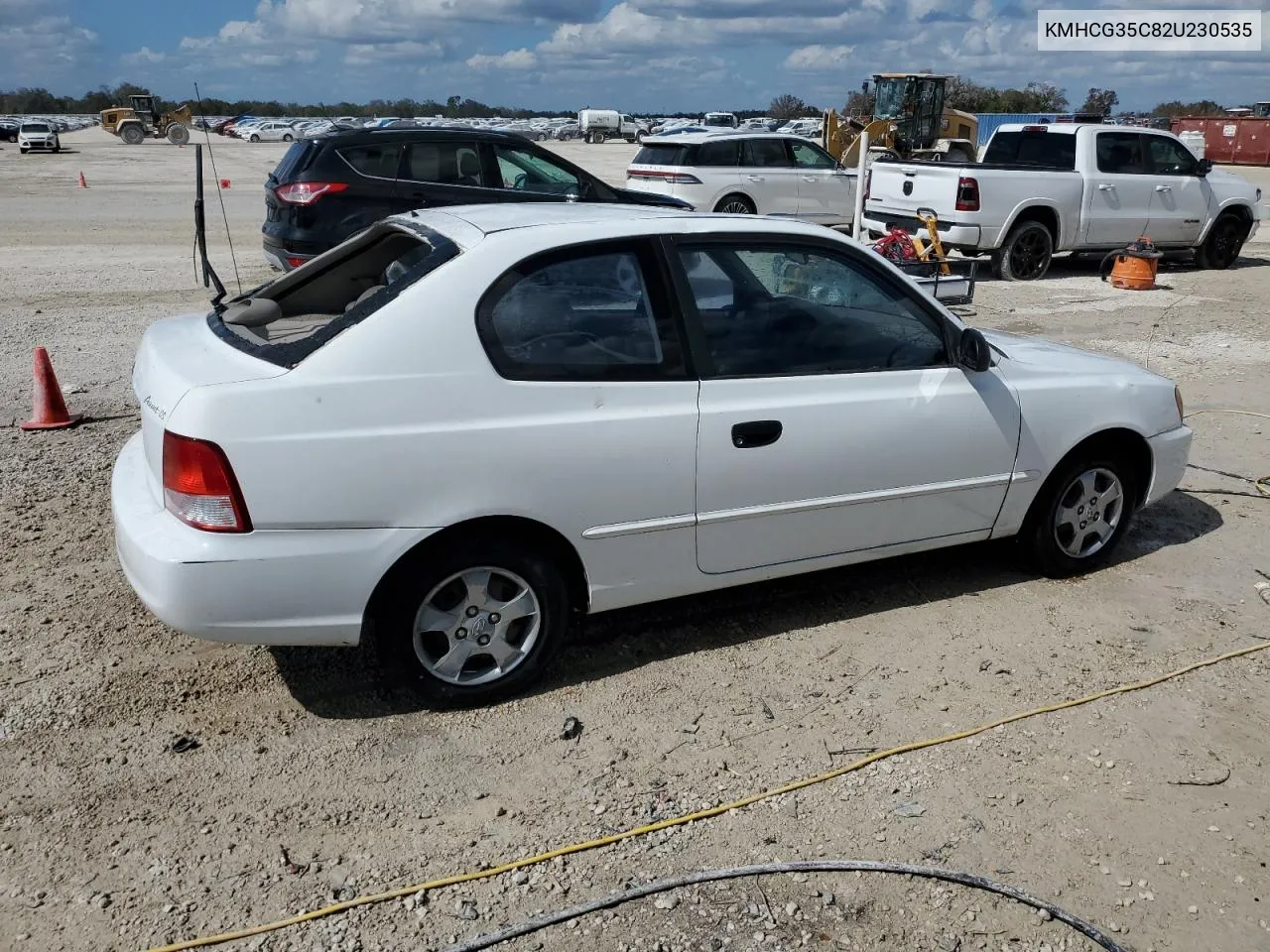 2002 Hyundai Accent Gs VIN: KMHCG35C82U230535 Lot: 77709454