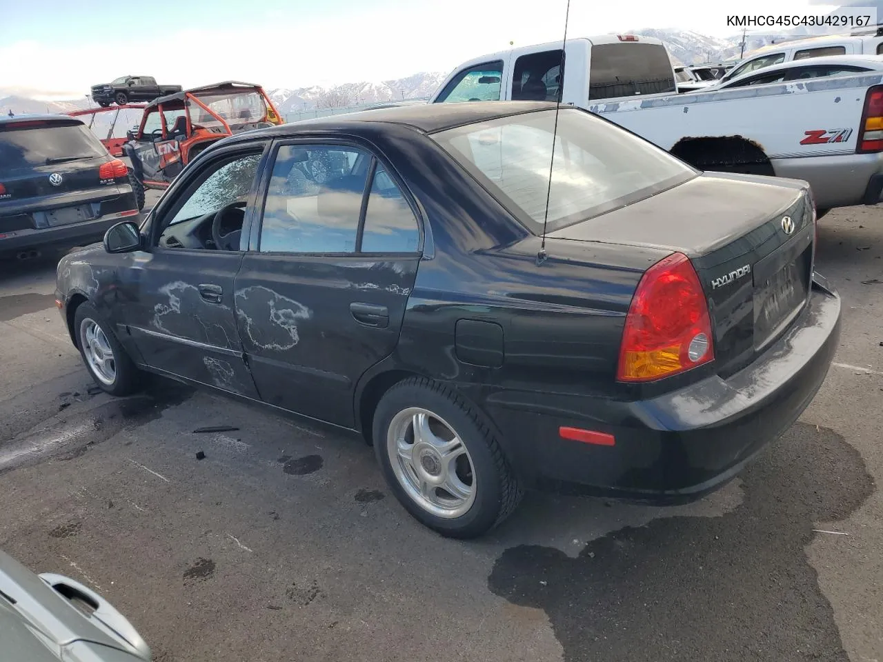 2003 Hyundai Accent Gl VIN: KMHCG45C43U429167 Lot: 79658124