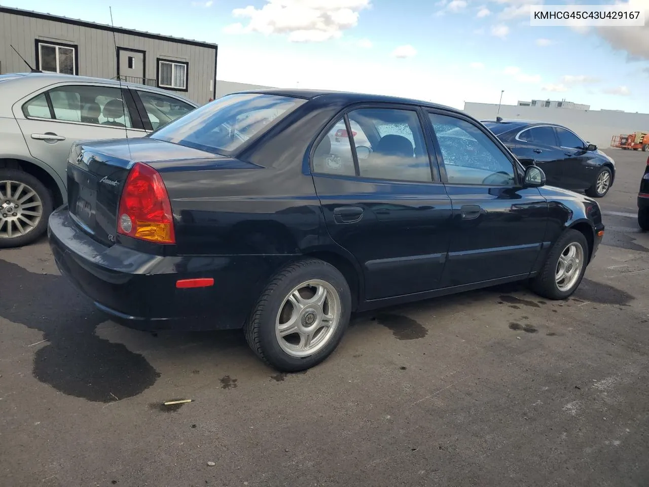 2003 Hyundai Accent Gl VIN: KMHCG45C43U429167 Lot: 79658124