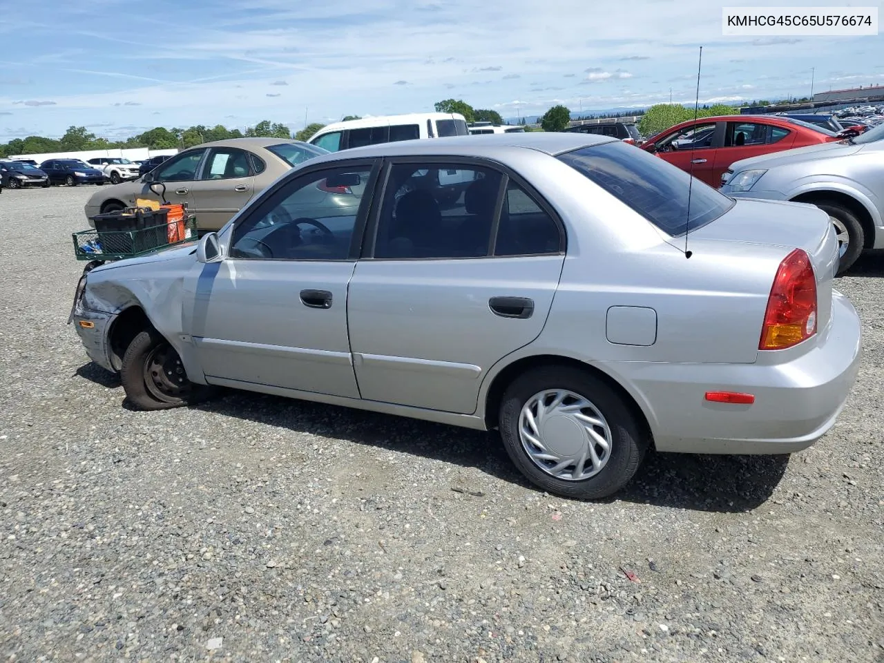 2005 Hyundai Accent Gl VIN: KMHCG45C65U576674 Lot: 50726074