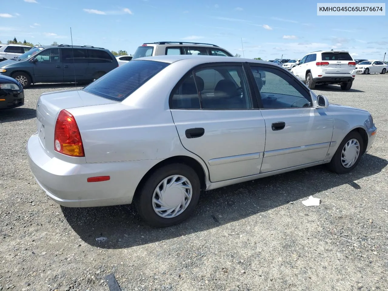 2005 Hyundai Accent Gl VIN: KMHCG45C65U576674 Lot: 50726074