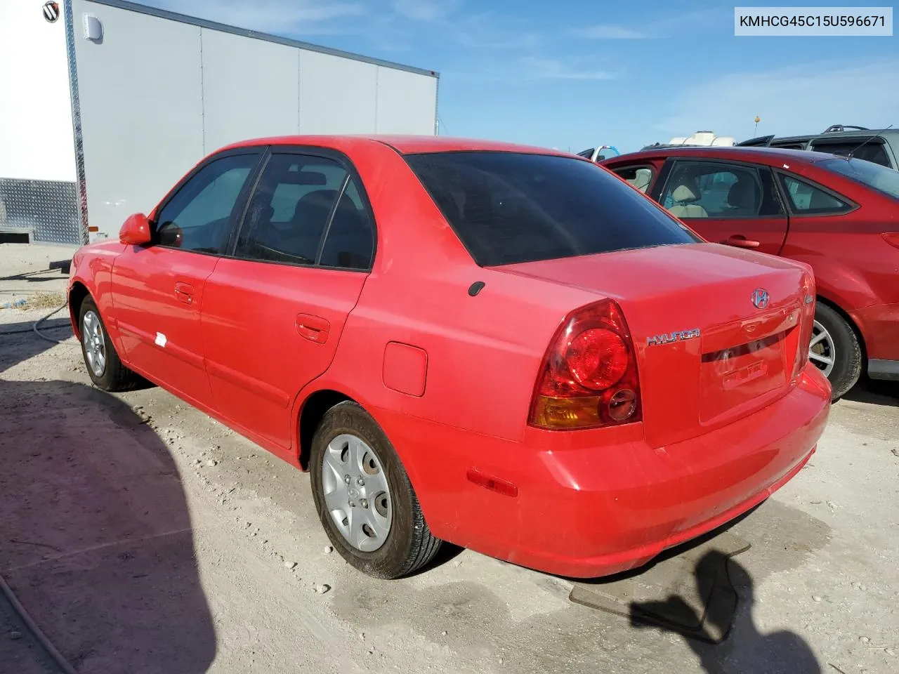 2005 Hyundai Accent Gl VIN: KMHCG45C15U596671 Lot: 74834004