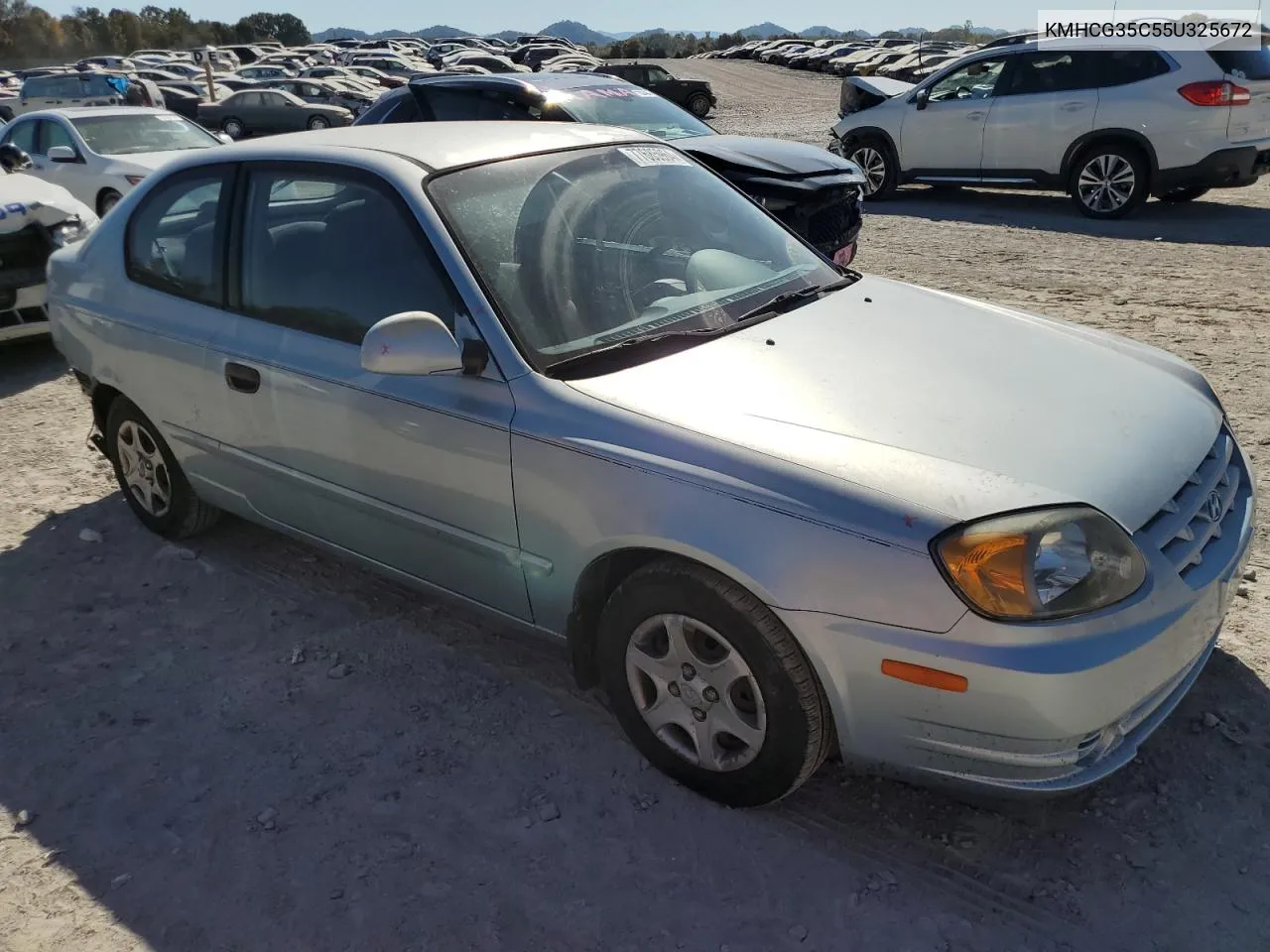 2005 Hyundai Accent Gs VIN: KMHCG35C55U325672 Lot: 77685964