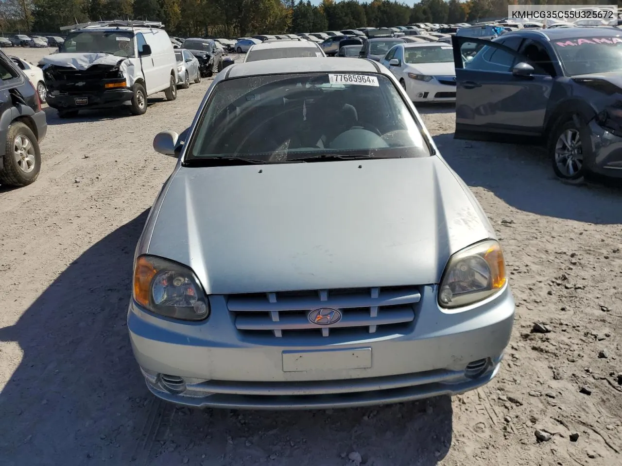 2005 Hyundai Accent Gs VIN: KMHCG35C55U325672 Lot: 77685964