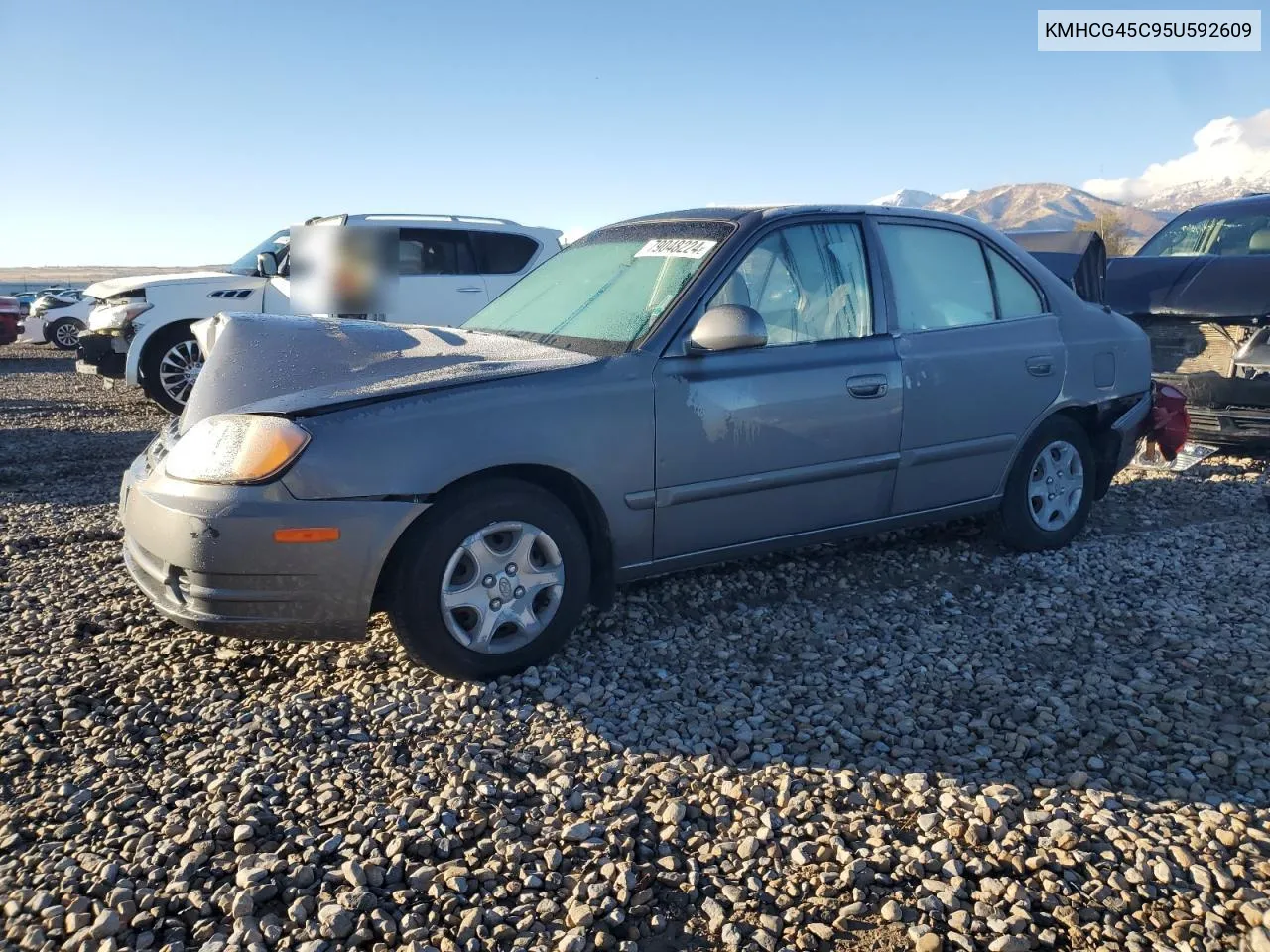 2005 Hyundai Accent Gl VIN: KMHCG45C95U592609 Lot: 79048224