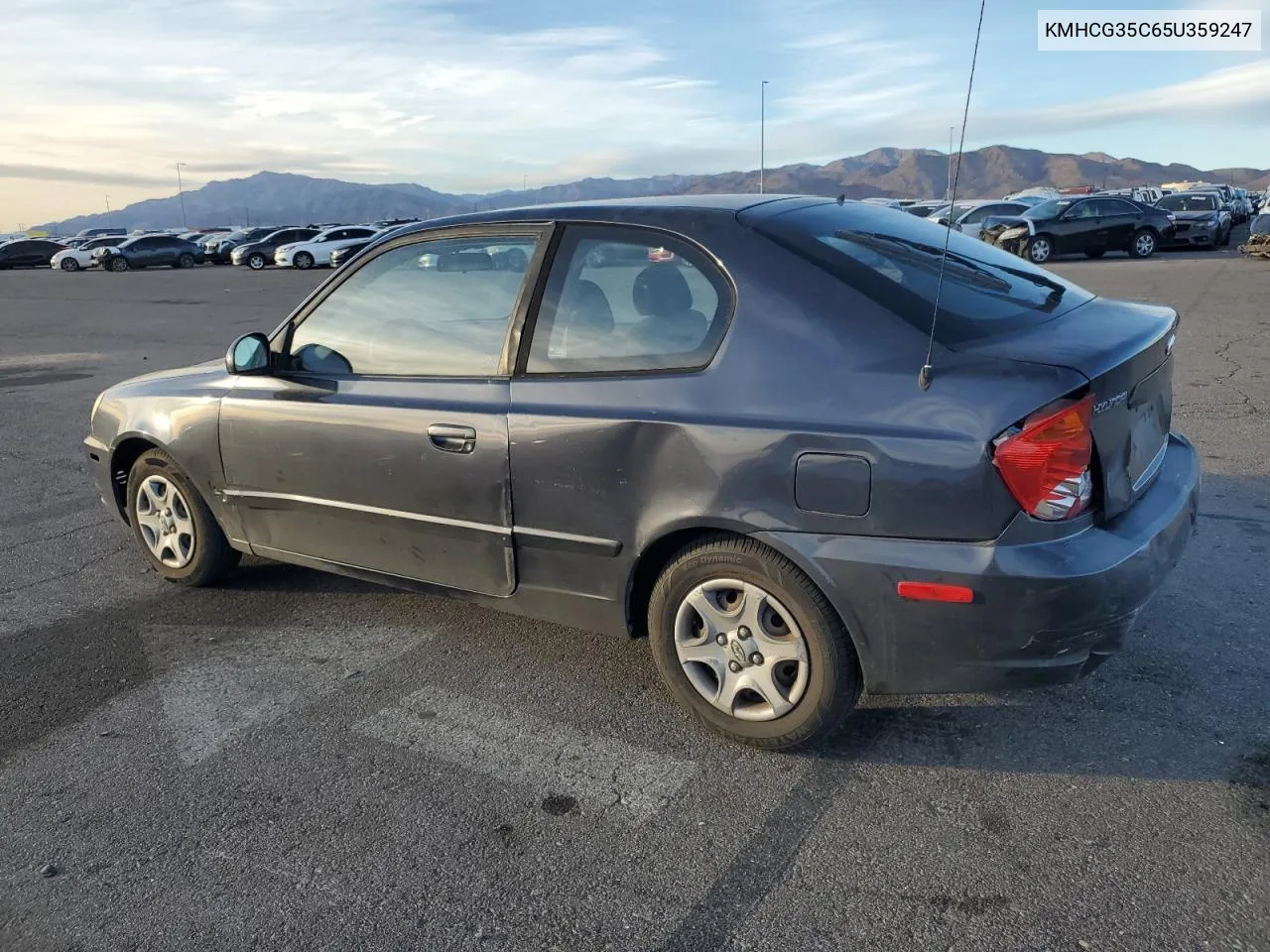 2005 Hyundai Accent Gs VIN: KMHCG35C65U359247 Lot: 79305324