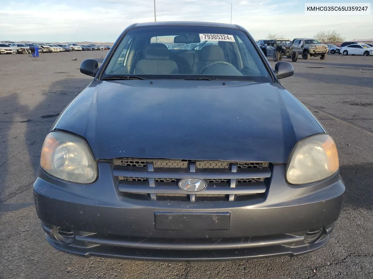 2005 Hyundai Accent Gs VIN: KMHCG35C65U359247 Lot: 79305324