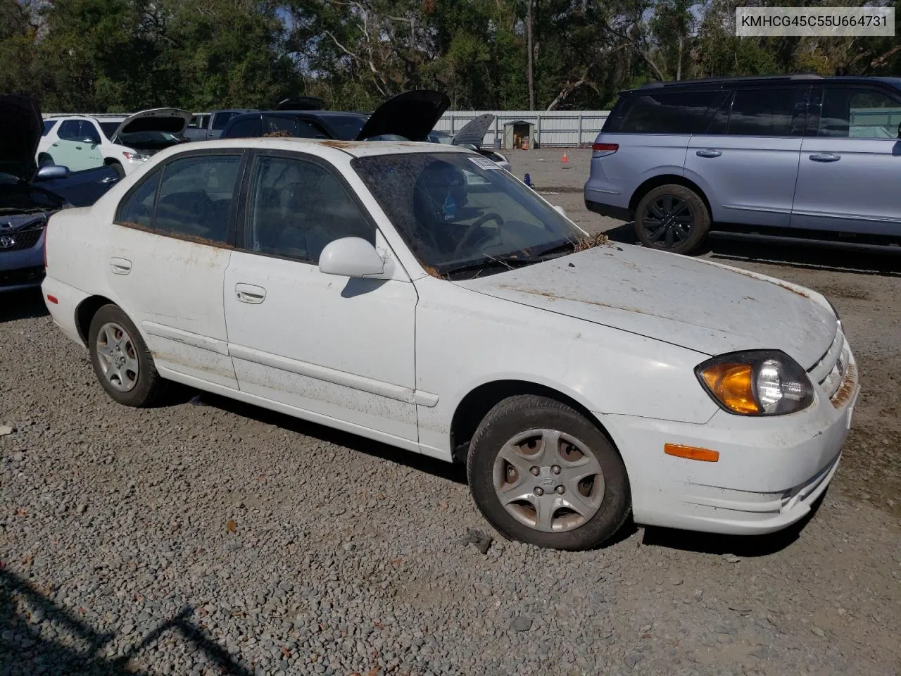 2005 Hyundai Accent Gl VIN: KMHCG45C55U664731 Lot: 80205574