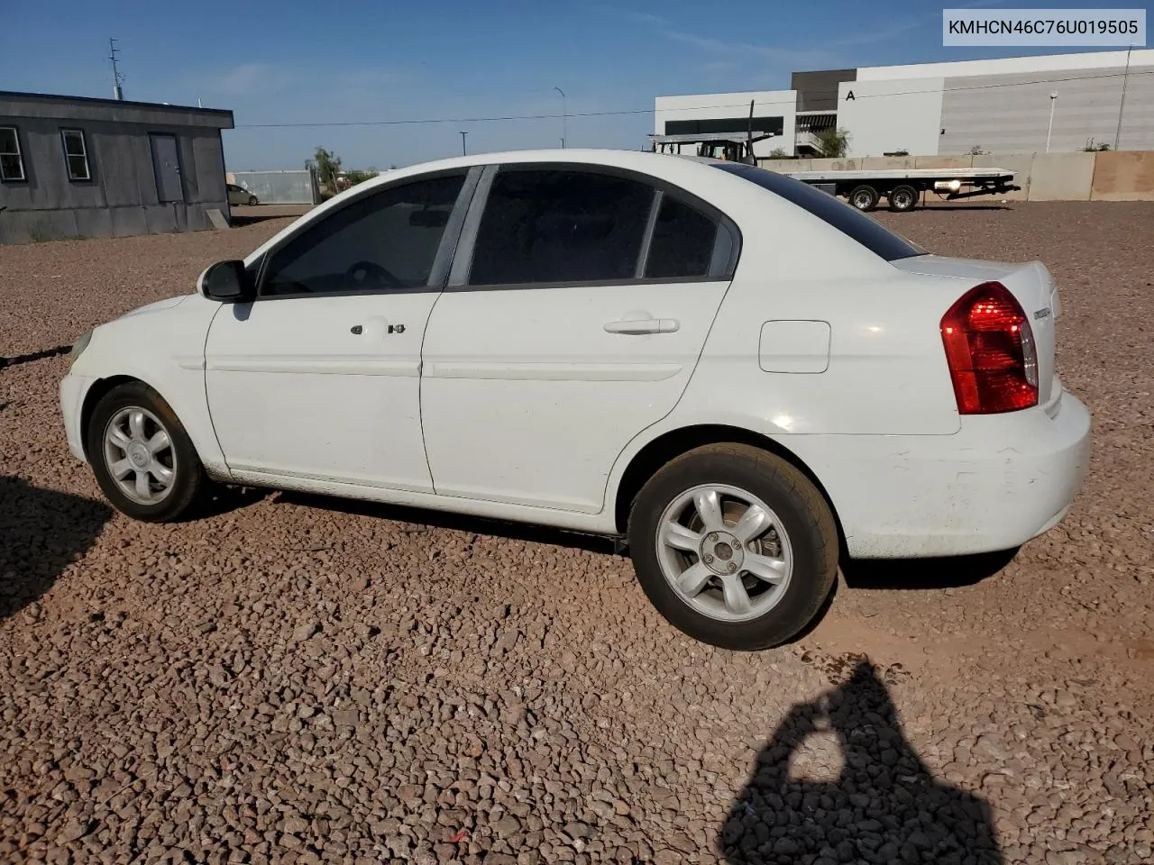 2006 Hyundai Accent Gls VIN: KMHCN46C76U019505 Lot: 55410014