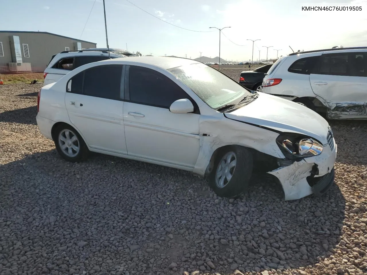 2006 Hyundai Accent Gls VIN: KMHCN46C76U019505 Lot: 55410014