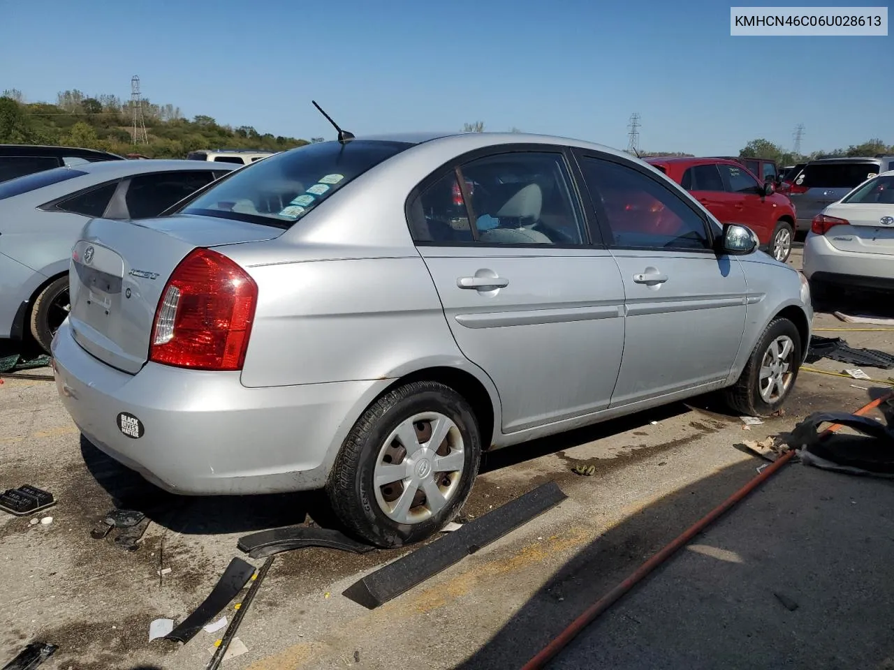 2006 Hyundai Accent Gls VIN: KMHCN46C06U028613 Lot: 74035624