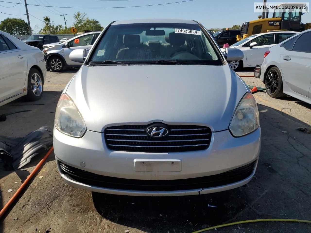 2006 Hyundai Accent Gls VIN: KMHCN46C06U028613 Lot: 74035624