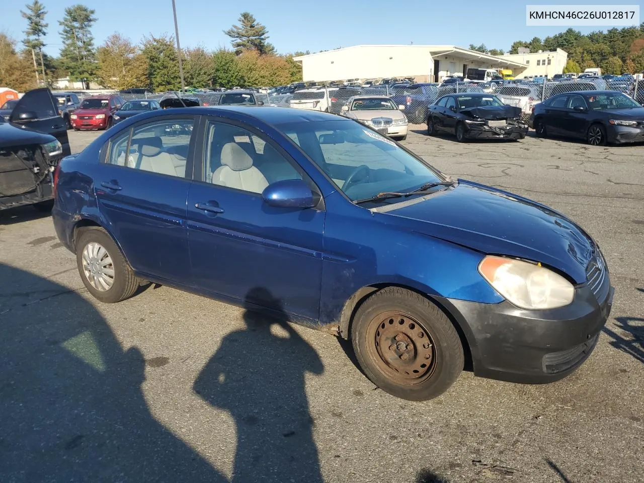 2006 Hyundai Accent Gls VIN: KMHCN46C26U012817 Lot: 74443644