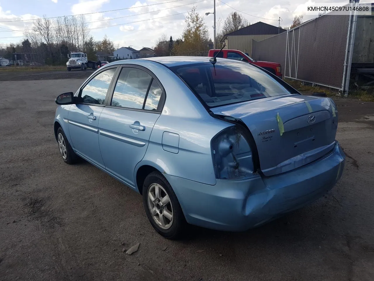 2007 Hyundai Accent Gls VIN: KMHCN45C97U146808 Lot: 70781004