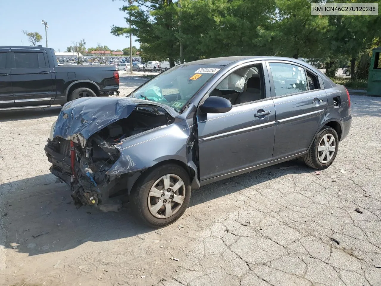 2007 Hyundai Accent Gls VIN: KMHCN46C27U120288 Lot: 70786054