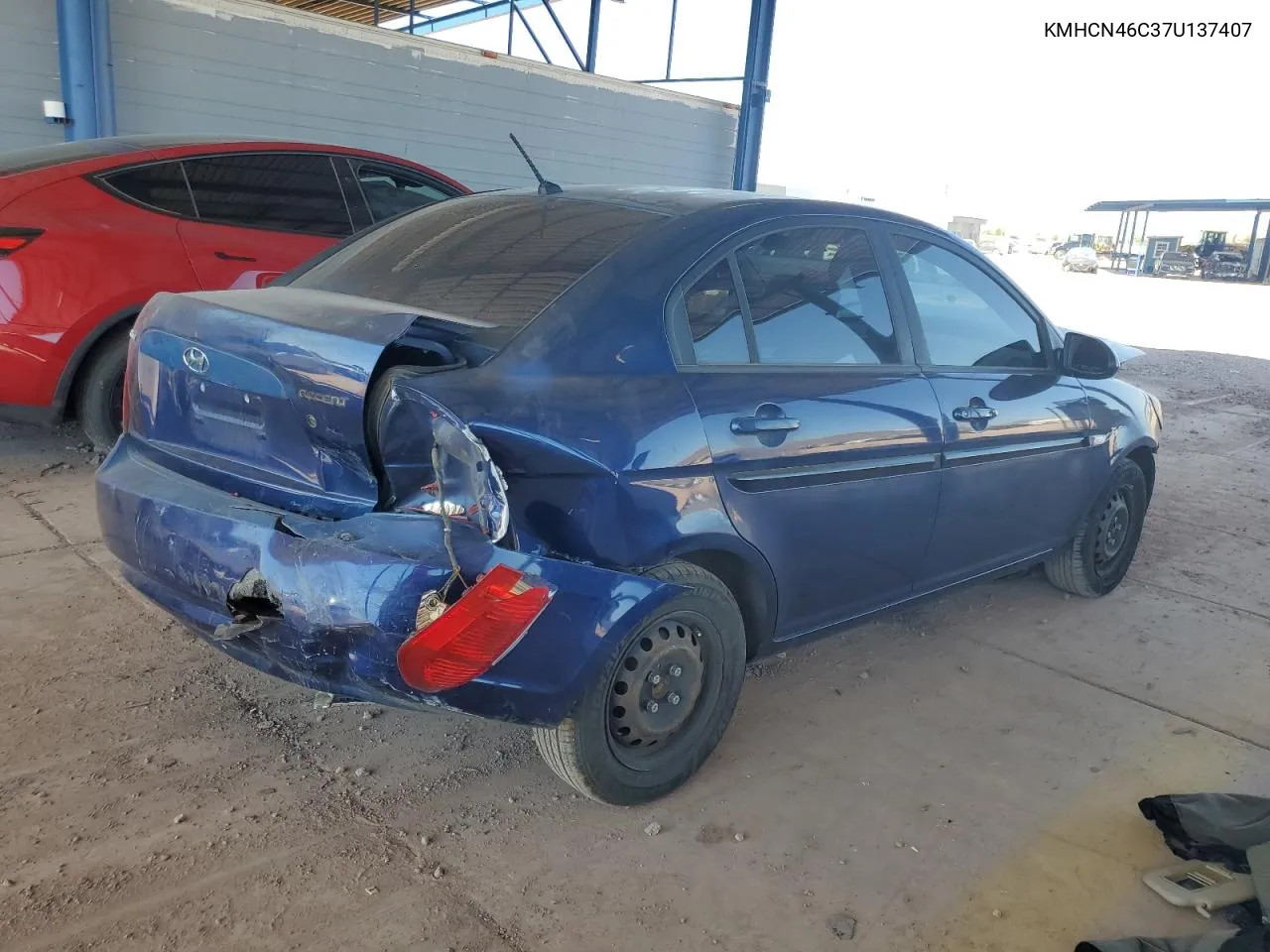 KMHCN46C37U137407 2007 Hyundai Accent Gls