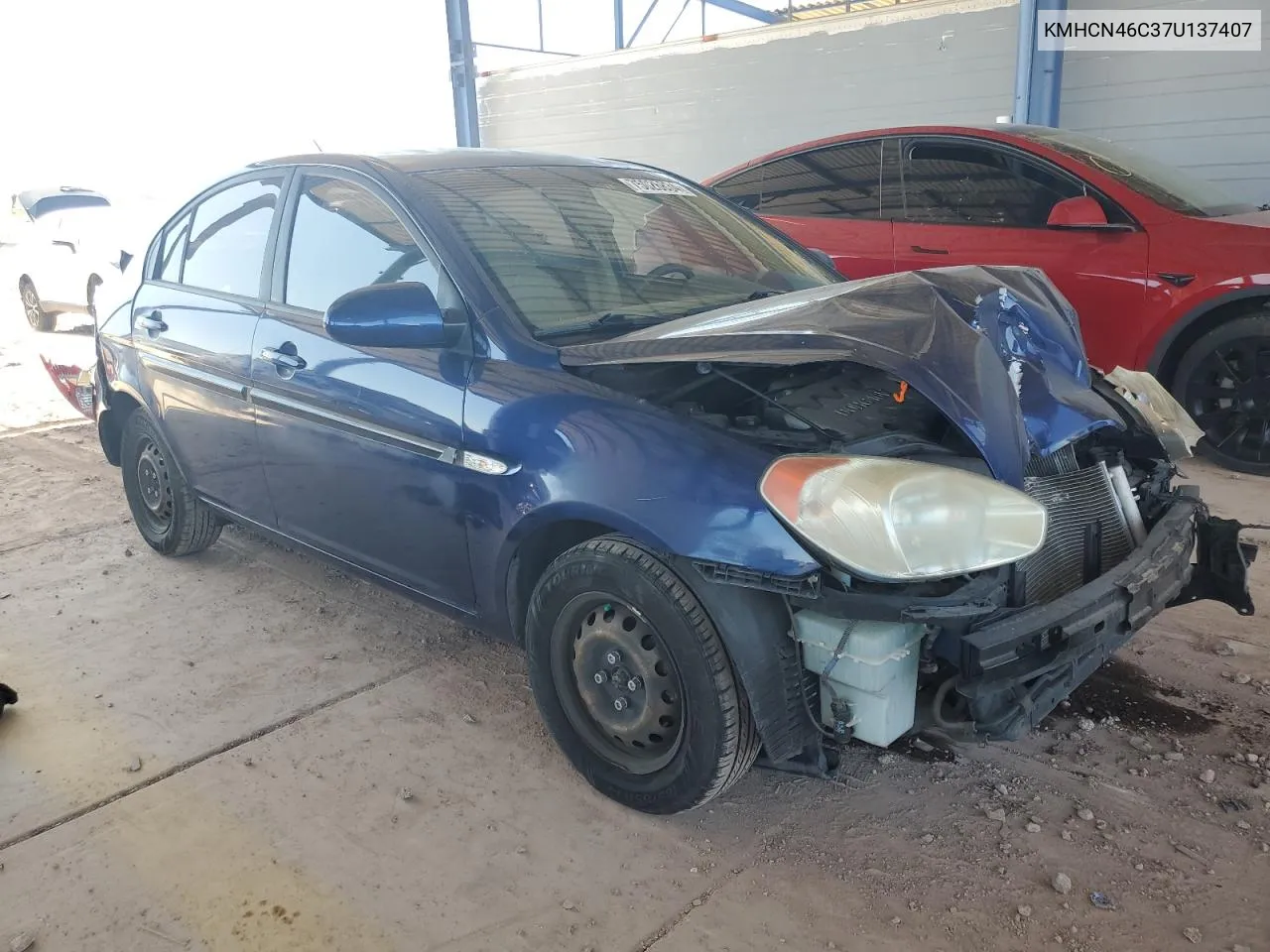 KMHCN46C37U137407 2007 Hyundai Accent Gls