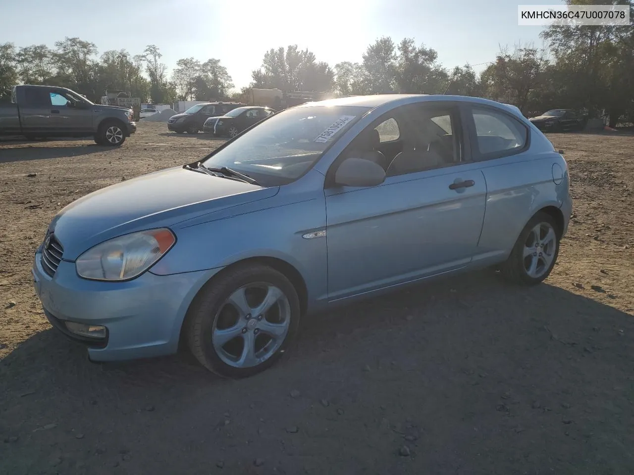 2007 Hyundai Accent Se VIN: KMHCN36C47U007078 Lot: 75810994