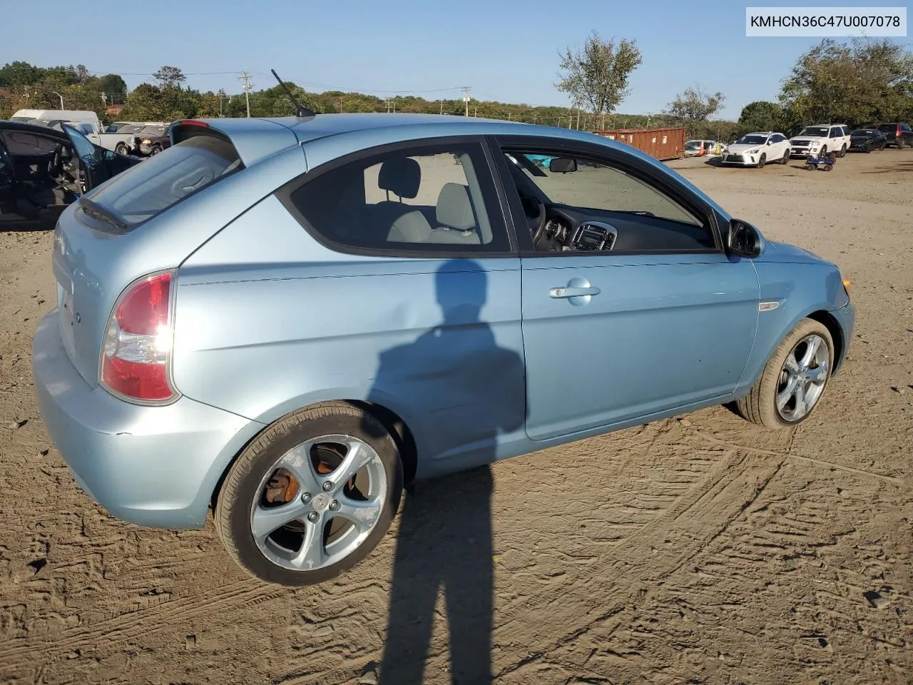 2007 Hyundai Accent Se VIN: KMHCN36C47U007078 Lot: 75810994