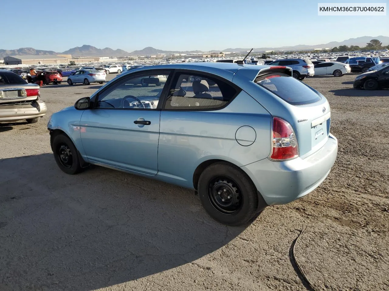 2007 Hyundai Accent Gs VIN: KMHCM36C87U040622 Lot: 77278374