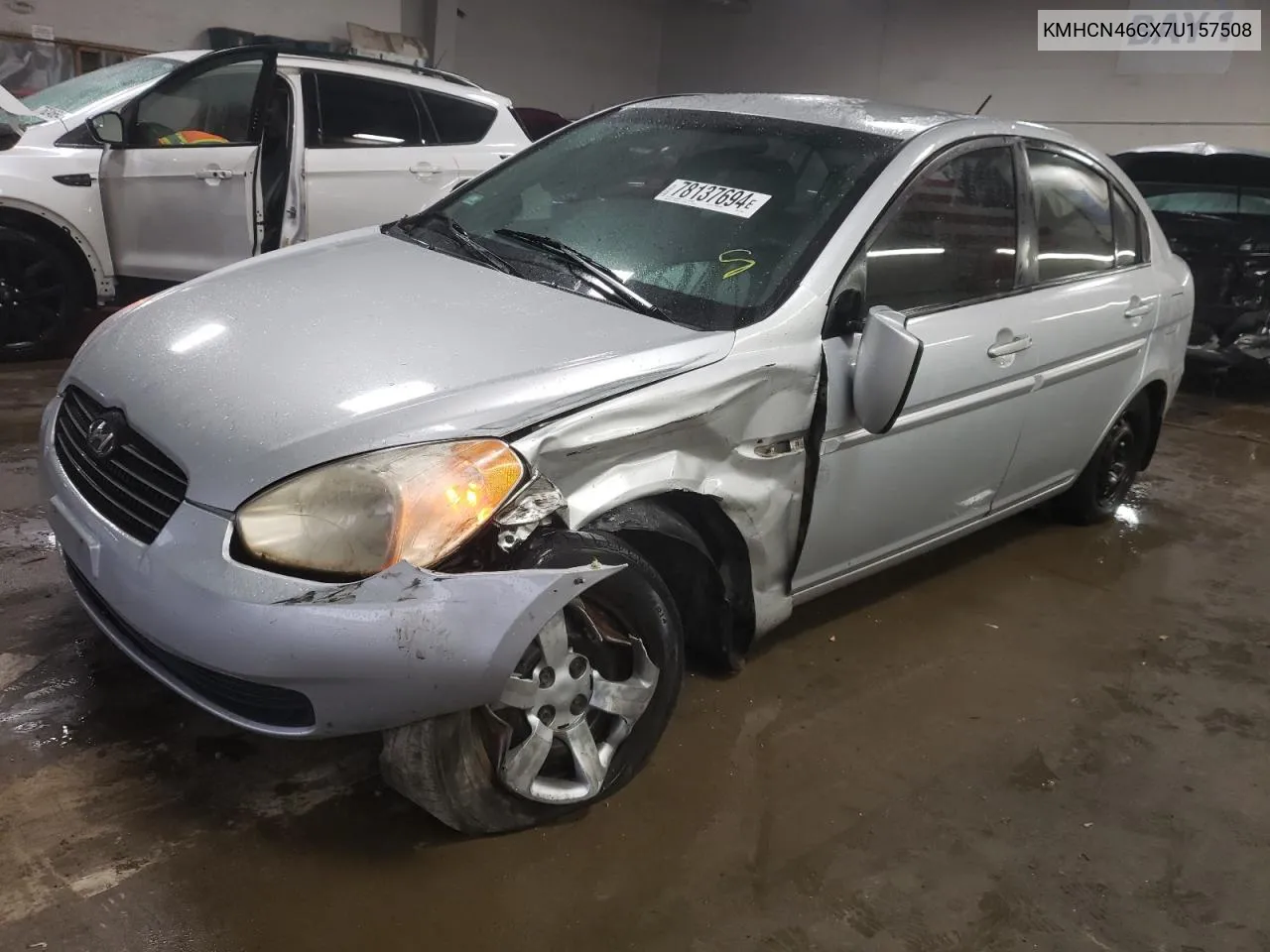 2007 Hyundai Accent Gls VIN: KMHCN46CX7U157508 Lot: 78137694