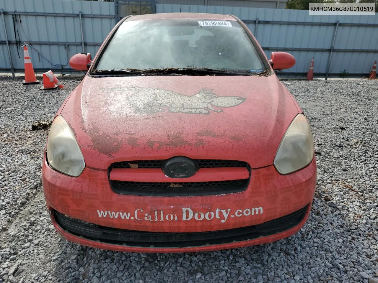 2007 Hyundai Accent Gs VIN: KMHCM36C87U010519 Lot: 78792404