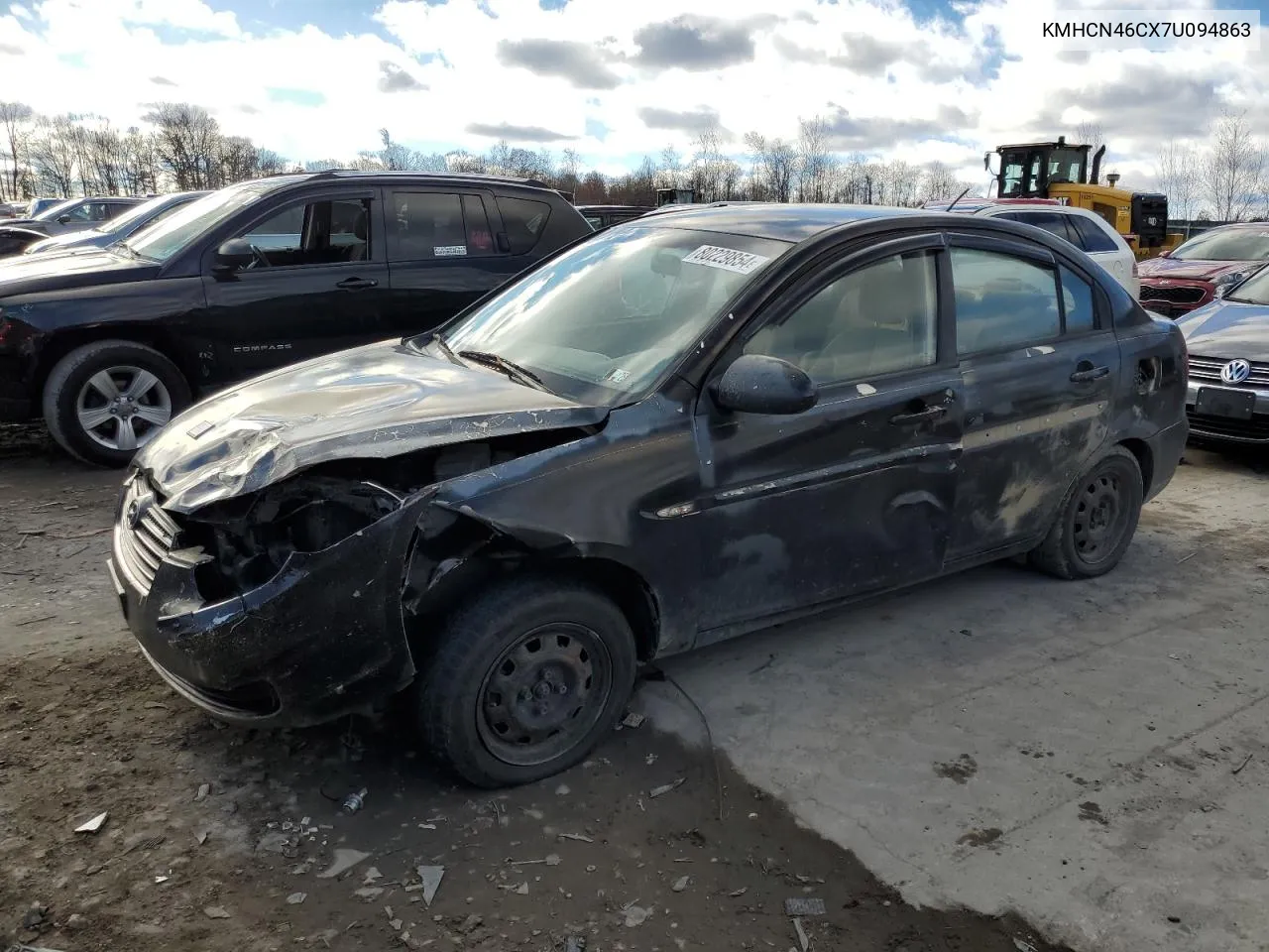 2007 Hyundai Accent Gls VIN: KMHCN46CX7U094863 Lot: 80229854