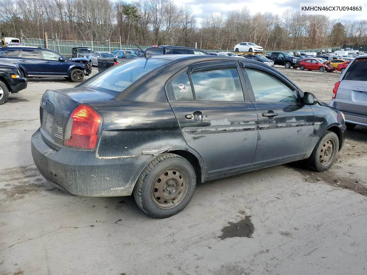 2007 Hyundai Accent Gls VIN: KMHCN46CX7U094863 Lot: 80229854