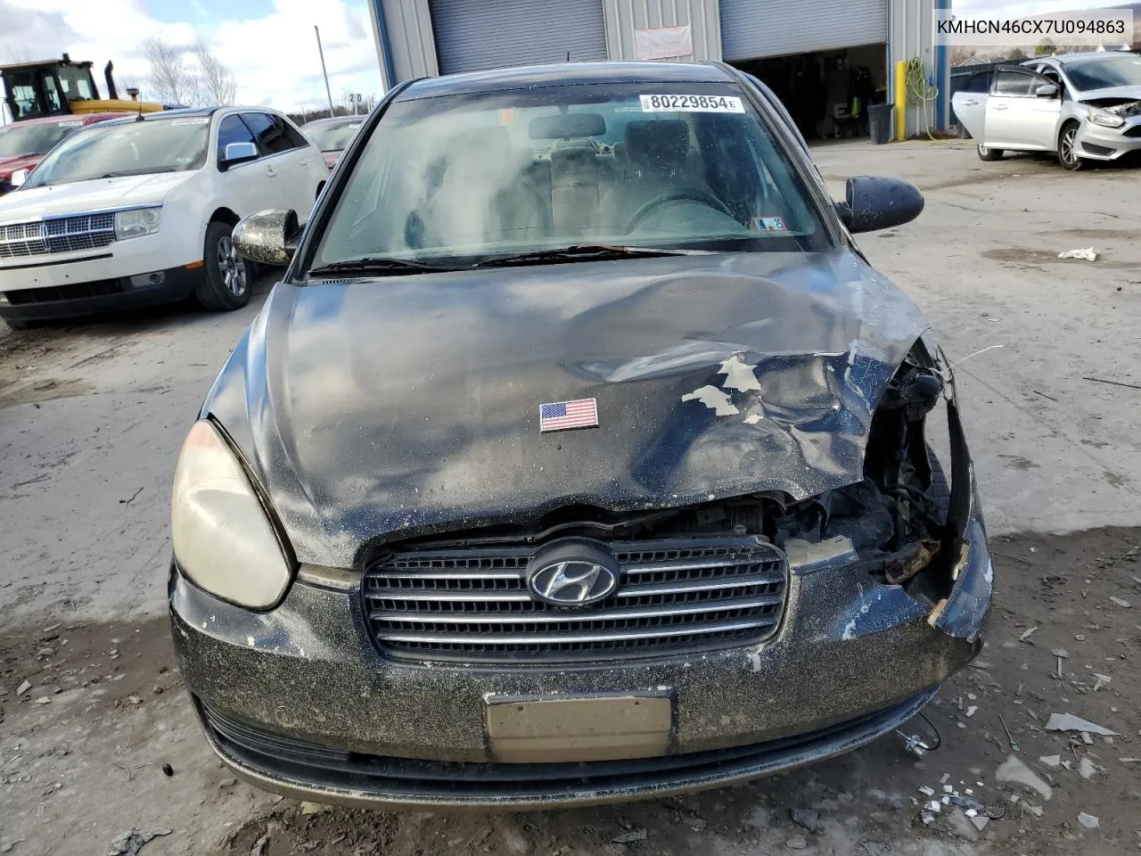 2007 Hyundai Accent Gls VIN: KMHCN46CX7U094863 Lot: 80229854