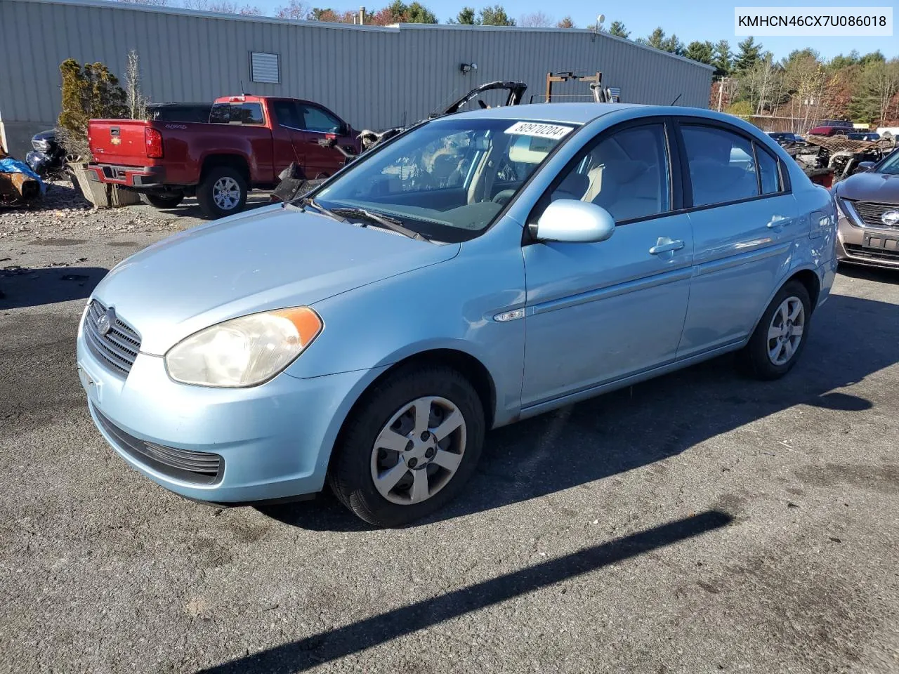 2007 Hyundai Accent Gls VIN: KMHCN46CX7U086018 Lot: 80970204