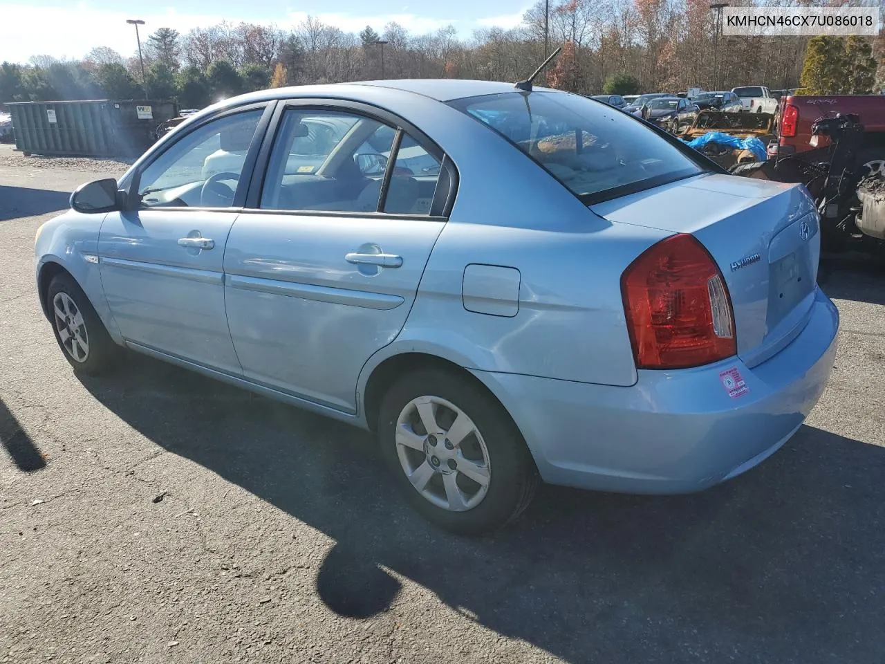 2007 Hyundai Accent Gls VIN: KMHCN46CX7U086018 Lot: 80970204