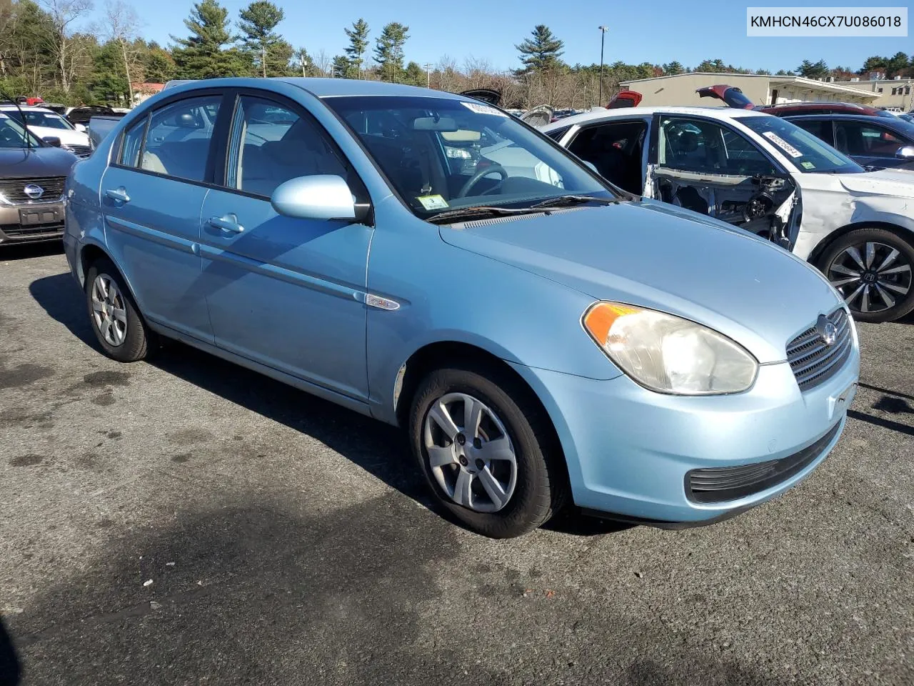 2007 Hyundai Accent Gls VIN: KMHCN46CX7U086018 Lot: 80970204